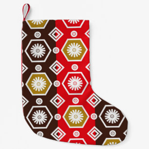Indonesische batikmotieven met een zeer duidelijk  kleine kerstsok