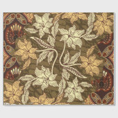 Indonesische batikmotieven met flora- en faunatpat cadeaupapier (Vlak)