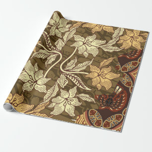 Indonesische batikmotieven met flora- en faunatpat cadeaupapier