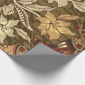 Indonesische batikmotieven met flora- en faunatpat cadeaupapier (Hoek)