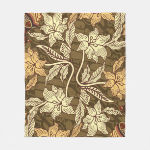 Indonesische batikmotieven met flora- en faunatpat fleece deken