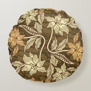 Indonesische batikmotieven met flora- en faunatpat rond kussen