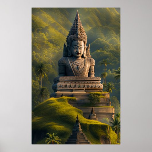 Indonesische Berg-Buddha Poster (Voorkant)