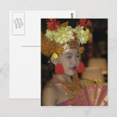 Indonesische danser briefkaart (Voorkant / Achterkant)
