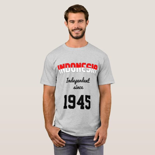 Indonesische feestdag voor de onafhankelijkheid va t-shirt (Voorkant volledig)