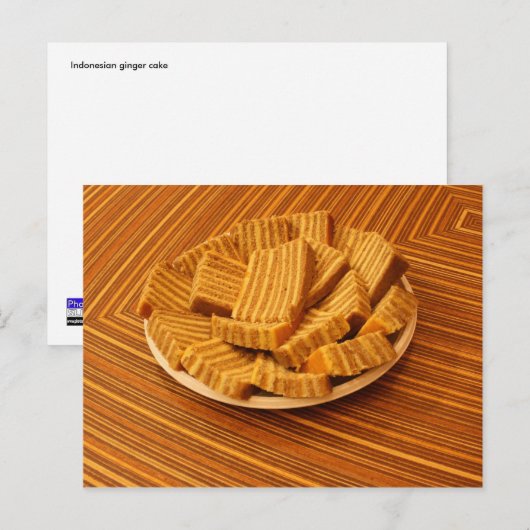 Indonesische gembercake briefkaart (Voorkant / Achterkant)