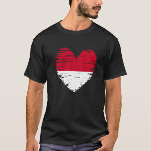 Indonesische Heart Indonesische vlag Indonesische T-shirt
