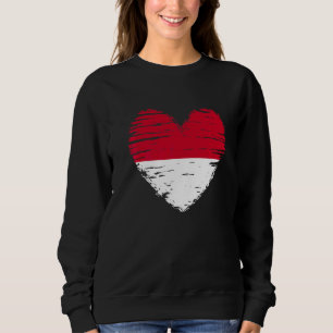 Indonesische Heart Indonesische vlag Indonesische  Trui