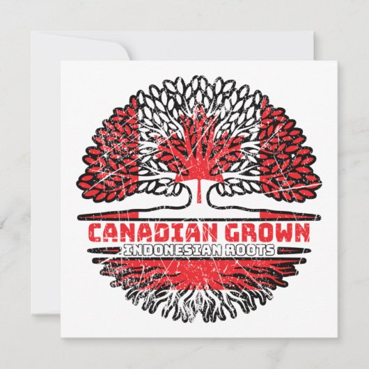 Indonesische Indonesische Canadese bomen in Canada Kaart (Voorkant)