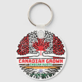 Indonesische Indonesische Canadese bomen in Canada Sleutelhanger (Achterkant)