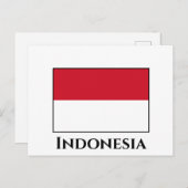Indonesische (Indonesische) vlag Briefkaart (Voorkant / Achterkant)