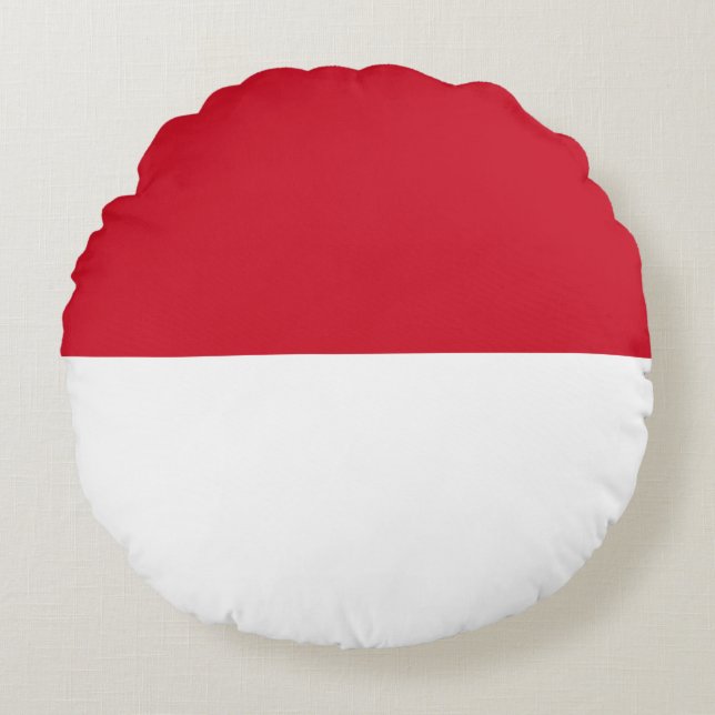 Indonesische (Indonesische) vlag Rond Kussen (Voorkant)