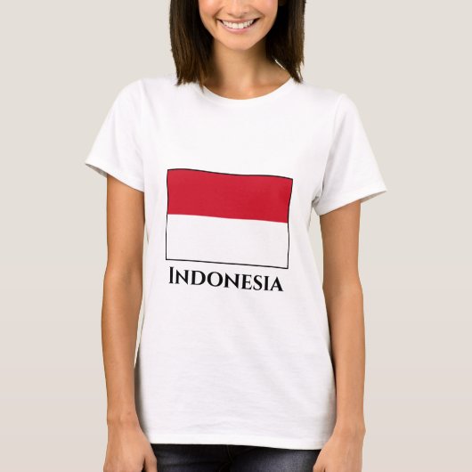 Indonesische (Indonesische) vlag T-shirt (Voorkant)