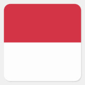 Indonesische (Indonesische) vlag Vierkante Sticker (Voorkant)