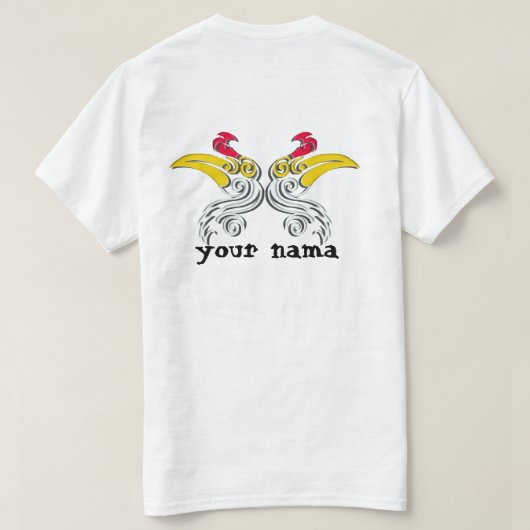 Indonesische kalimantan batik-ontwerp T-Shirt (Design achterkant)