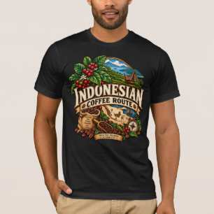 Indonesische koffieroute t-shirt