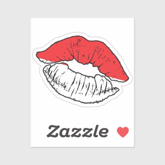 Indonesische lippenstift liefde vlag sticker (Vel)