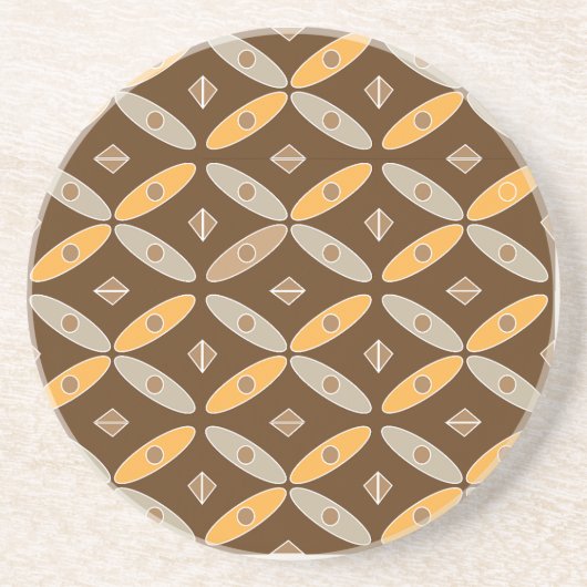 Indonesische Mok van het bibberen patroon Zandsteen Onderzetter (Voorkant)