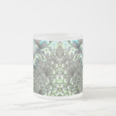 Indonesische Peacock Feathers Pattern Fr. Glazen M Matglas Koffiemok (Center)