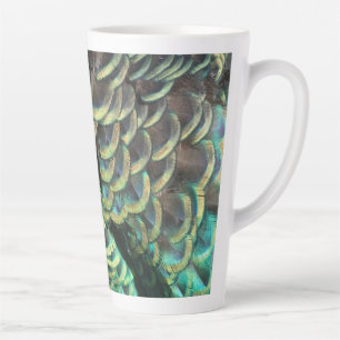 Indonesische Peacock Feathers Pattern Latte Mok