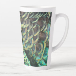 Indonesische Peacock Feathers Pattern Latte Mok