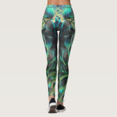 Indonesische Peacock Feathers Pattern Legging (Achterkant)