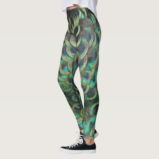 Indonesische Peacock Feathers Pattern Legging (Links)