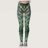 Indonesische Peacock Feathers Pattern Legging (Voorkant)