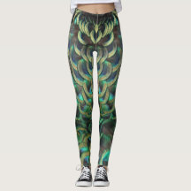Indonesische Peacock Feathers Pattern Legging