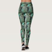 Indonesische Peacock Feathers Tiling Pattern Legge Leggings (Achterkant)