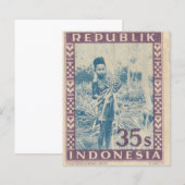 Indonesische poststempel (Voorkant / Achterkant)