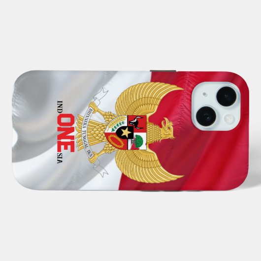 Indonesische Pride iPhone 15 Hoesje (Achterkant (horizontaal))