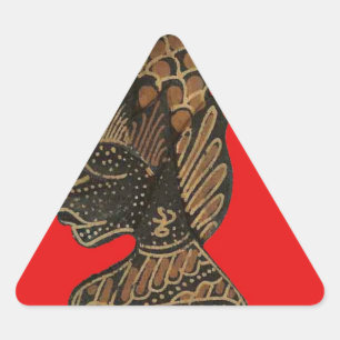 Indonesische Schaduwpop Hohoho Design op rood doek Sticker