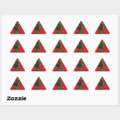 Indonesische Schaduwpop Hohoho Design op rood doek Sticker (Vel)