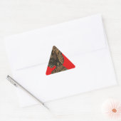 Indonesische Schaduwpop Hohoho Design op rood doek Sticker (Envelop)