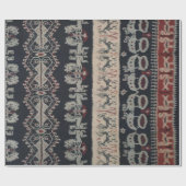 Indonesische stam Ikat Textiles Weavings Indonesia Cadeaupapier (Vlak)