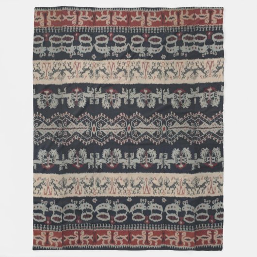 Indonesische stam Ikat Textiles Weavings Indonesia Fleece Deken (Voorkant)
