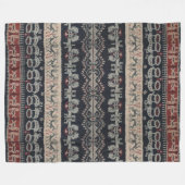 Indonesische stam Ikat Textiles Weavings Indonesia Fleece Deken (Voorkant (Horizontaal))