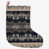 Indonesische stam Ikat Textiles Weavings Indonesia Grote Kerstsok (Voorkant)