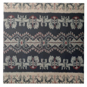 Indonesische stam Ikat Textiles Weavings Indonesia Tegeltje