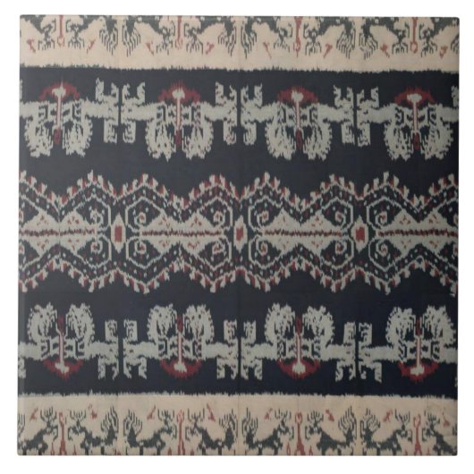 Indonesische stam Ikat Textiles Weavings Indonesia Tegeltje (Voorkant)