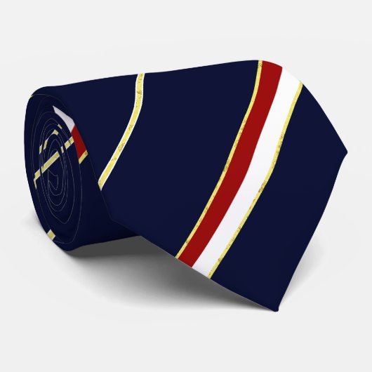 Indonesische streepjesvlag stropdas (Opgerold)