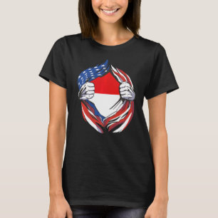 Indonesische vlag Amerikaanse trots van mijn Indon T-shirt