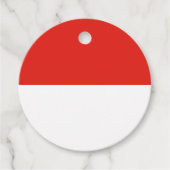 Indonesische vlag bedankjes labels (Voorkant)