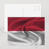 Indonesische vlag briefkaart (Voorkant / Achterkant)