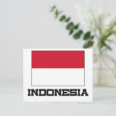 Indonesische vlag briefkaart (Staand voorkant)