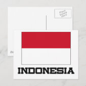 Indonesische vlag briefkaart (Voorkant / Achterkant)