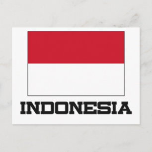 Indonesische vlag briefkaart