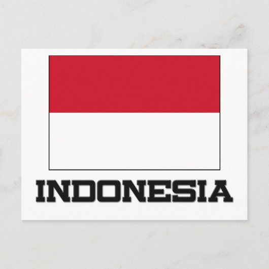 Indonesische vlag briefkaart (Voorkant)