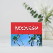 Indonesische vlag briefkaart (Staand voorkant)